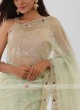 Light Pista Green Saree